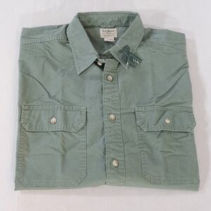 LL Bean Sunwashed Canvas Short Sleeve Shirt